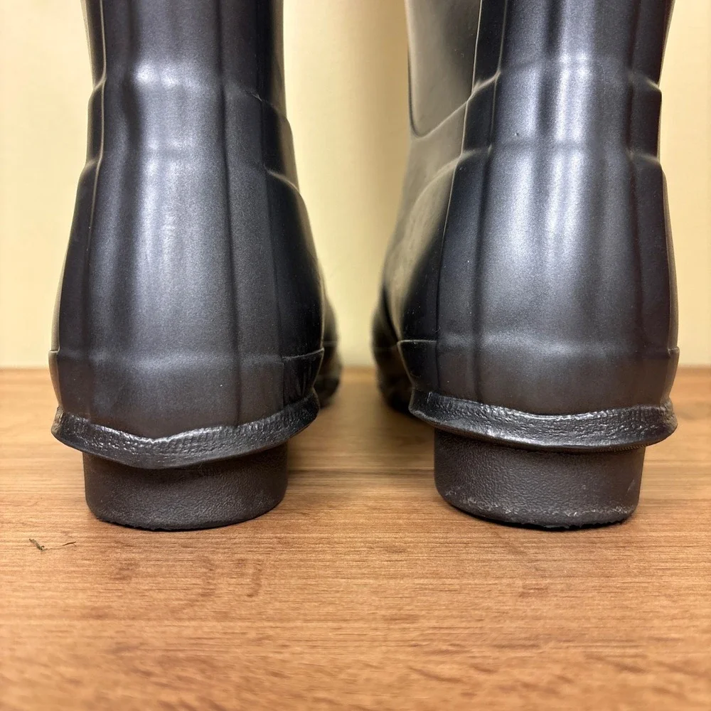 HUNTER Original Tall Nebula Waterproof Rain Boot Silver Women‎ Size 7 Rubber